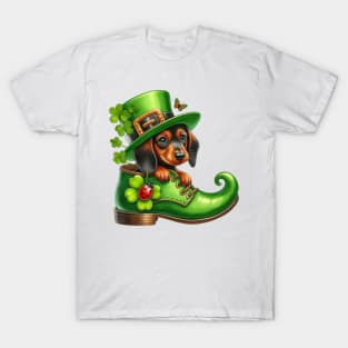 Dachshund Dog Shoes For Patricks Day T-Shirt